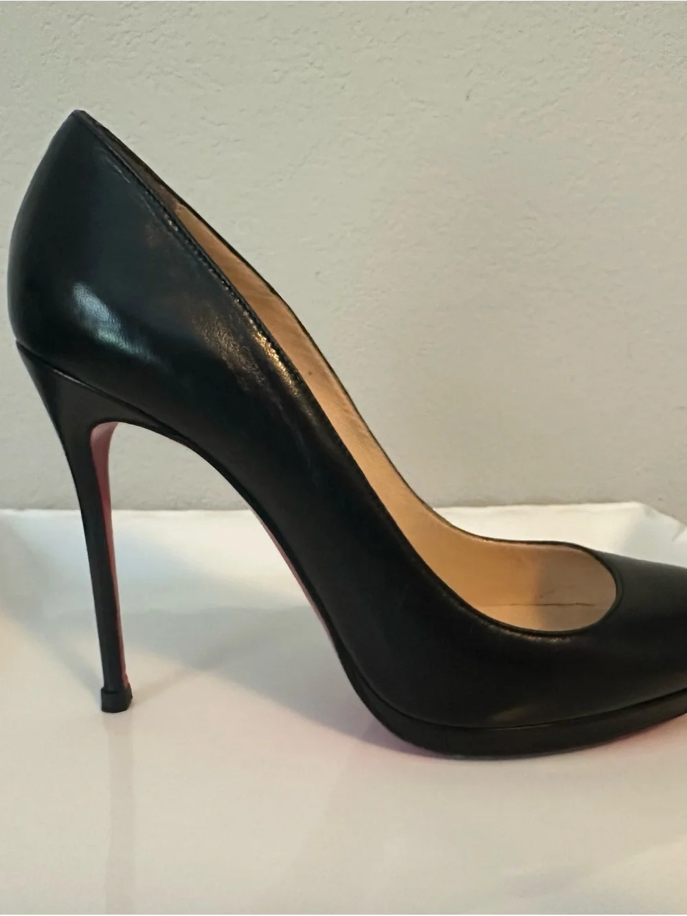 Christian Louboutin Filo 120 Black Leather Platform Pump